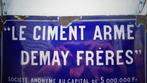 Le Ciment Arme Demay Freres Reims - Plaque émaillée - Émail