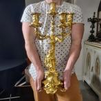 Kaarsenhouder (2) - Verguld brons - Bronzen kandelaars