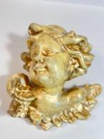 sculptuur, Testa di Angelo in gesso antico con patina color