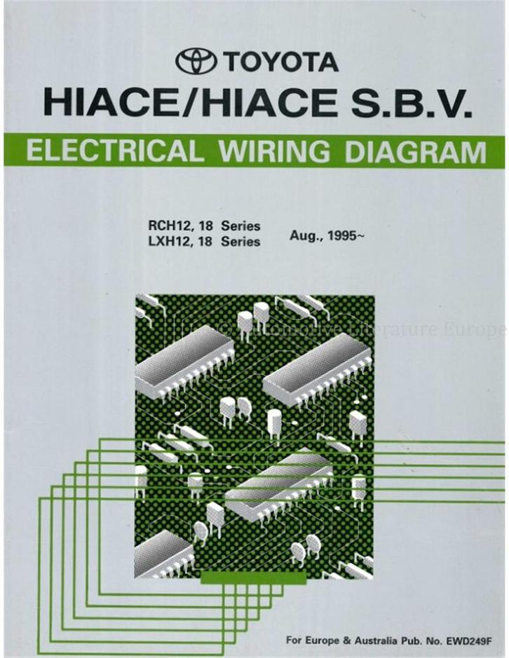 1995 TOYOTA HIACE (SBV) ELECTRISCHE SCHEMA, Auto diversen, Handleidingen en Instructieboekjes