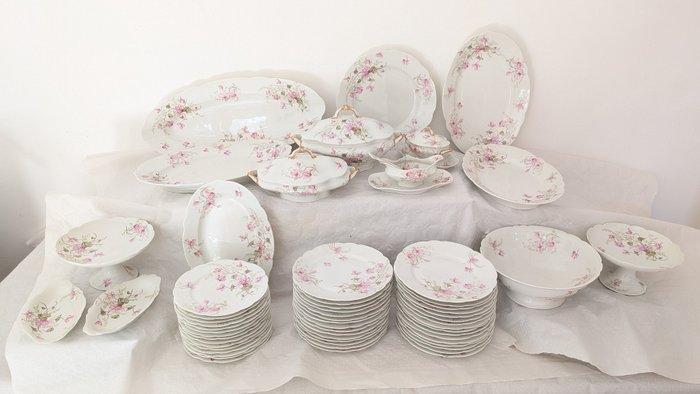 Limoges, Martial Redon - Eetservies voor 12 (75) - Porselein, Antiek en Kunst, Antiek | Glaswerk en Kristal