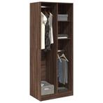 vidaXL Kledingkast 80x50x200 cm bewerkt hout bruin, Huis en Inrichting, Kasten | Kleerkasten, Verzenden, Nieuw