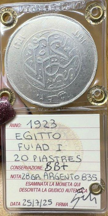 Egypte. Fuad I. 20 piastres 1923, Postzegels en Munten, Munten | Azië