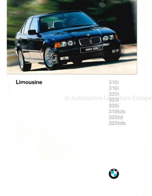1996 BMW 3 SERIE SEDAN BROCHURE DUITS, Livres, Autos | Brochures & Magazines