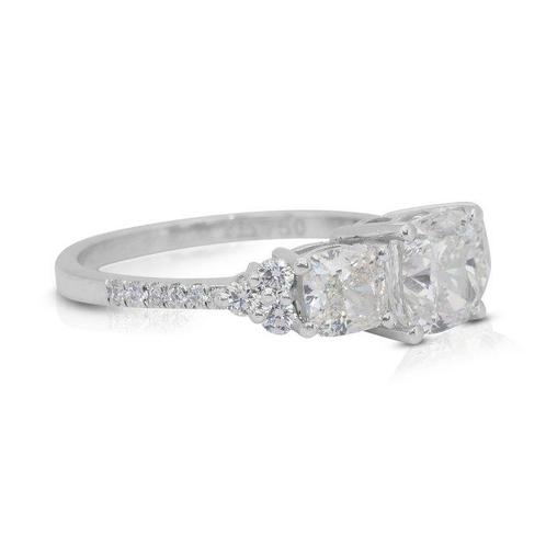 Bague - 18 carats Or blanc - 2.86ct. tw. Diamant (Naturelle), Handtassen en Accessoires, Ringen