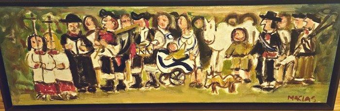 Jose Lorenzo Macías (XX) - Romeria, Antiek en Kunst, Kunst | Schilderijen | Modern