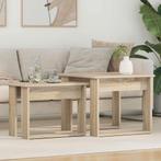vidaXL Koffietafel Set 2 pcs Sonoma Eik Bewerkt hout, Huis en Inrichting, Verzenden, Nieuw