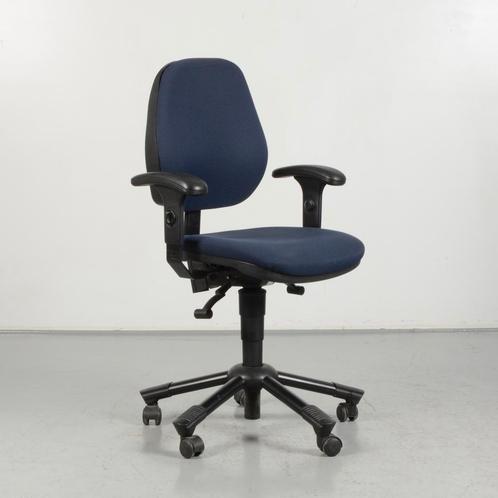 Bureaustoel Interstuhl L101 - Donkerblauw - 1D armleggers, Maison & Meubles, Chaises de bureau, Enlèvement ou Envoi