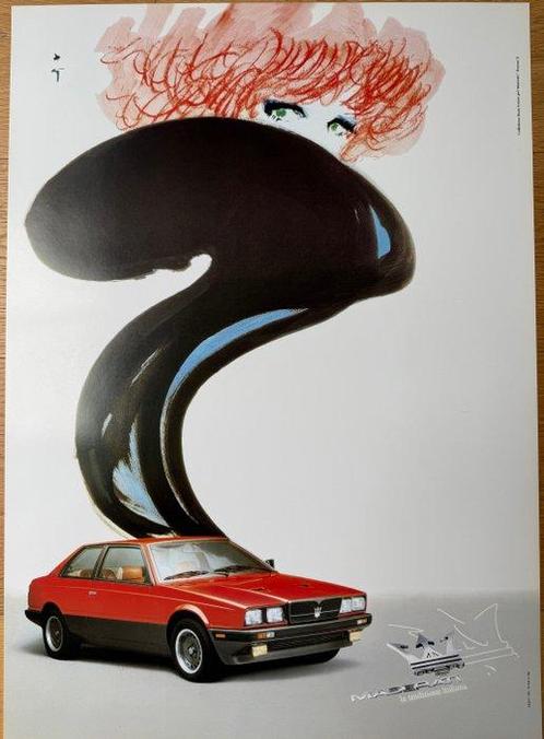 René Gruau - Poster Pubblicitario-MASERATI- La tradizione, Antiek en Kunst, Kunst | Tekeningen en Fotografie