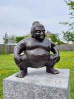 Beeld, Large Bronze Sumo Wrestler Handmade - 30 cm - Brons