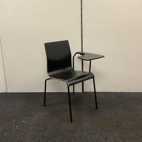 Tweedehands ahrend 370 conferentiestoel met inklapbaar, Huis en Inrichting, Stoelen, Zwart, Gebruikt, Eén, Hout