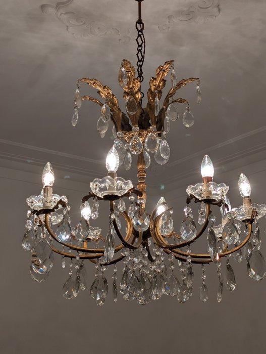 Lustre - Bronze, Cristal - Géant baroque, Antiquités & Art, Antiquités | Autres Antiquités