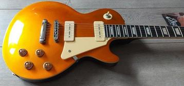 EKO - VL480-GTV Les Paul-model P90 in aged gold sparkle - -