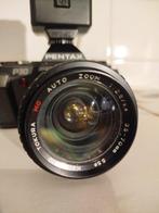 Pentax P30 + Tokura 2,8-3,8/35-70mm + flash pentax +, Audio, Tv en Foto, Fotocamera's Analoog, Nieuw