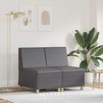 vidaXL Modulaire Sofa Eenheid Armless 2 pcs Grijs 55 x 74 x, Huis en Inrichting, Verzenden, Nieuw