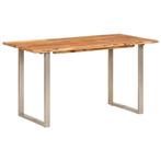 vidaXL Table à dîner 140x70x76 cm Bois dacacia solide, Huis en Inrichting, Verzenden