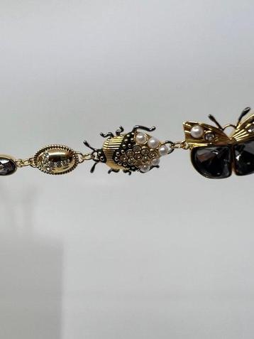Verguld, Kristal - Kraagketting - Magische Tuin Ketting