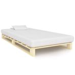 vidaXL Bedframe pallet massief grenenhout 100x200 cm, Verzenden, Nieuw