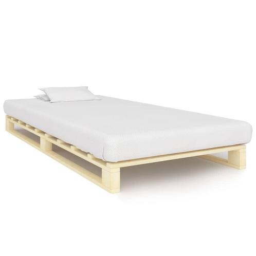 vidaXL Bedframe pallet massief grenenhout 100x200 cm, Huis en Inrichting, Slaapkamer | Bedden, Nieuw, Verzenden