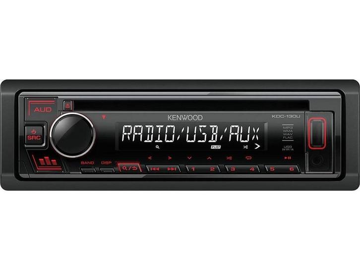 KENWOOD KDC-130UR - Autoradio 1 DIN - CD USB AUX - Zwart, Huis en Inrichting, Woonaccessoires | Overige, Zo goed als nieuw, Verzenden