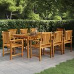 vidaXL 9-delige Tuinset massief acaciahout, Tuin en Terras, Verzenden, Nieuw, Tuinset