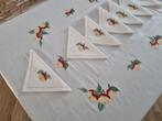 Tovaglia puro lino con ricamo a mano 12 posti Tablecloth
