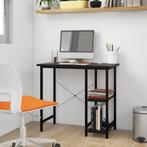 vidaXL Computerbureau 80x40x72 cm MDF en metaal zwart, Huis en Inrichting, Verzenden, Nieuw