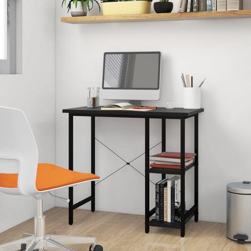 vidaXL Computerbureau 80x40x72 cm MDF en metaal zwart, Huis en Inrichting, Bureaus, Nieuw, Verzenden