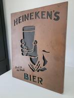 Zeldzaam Heineken Reclamebord, 1980 - Reclamebord - Koper, Antiquités & Art