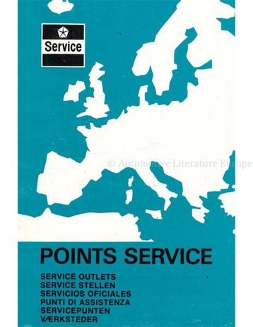 1977 CHRYSLER FRANKRIJK SERVICE DEALERS EUROPA HANDBOEK, Autos : Divers, Modes d'emploi & Notices d'utilisation