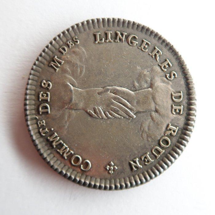 Frankrijk. Louis XV - Lingères de Rouen - Jeton argent, Postzegels en Munten, Munten en Bankbiljetten | Toebehoren