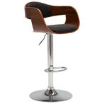 vidaXL Tabouret de bar Gris Bois courbé et tissu, Maison & Meubles, Verzenden, Neuf