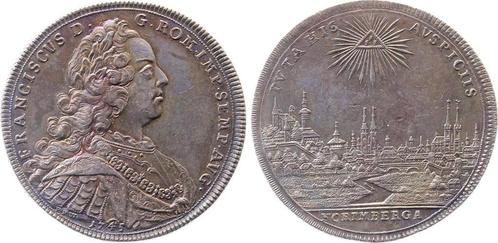 1745 Duitsland taler, daalder Nuernberg Stadtansicht Fran..., Postzegels en Munten, Munten | Europa | Niet-Euromunten, België
