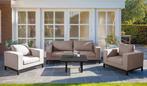 Flow. Square sofa set taupe chiné |   Sunbrella | SALE, Tuin en Terras, Tuinsets en Loungesets, Nieuw