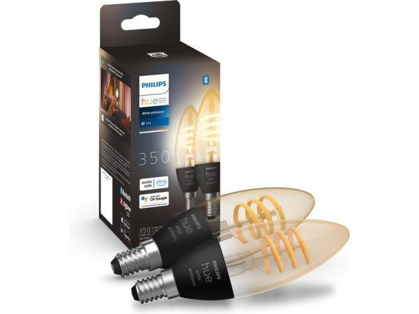 Veiling - Philips Hue filamentkaars warmtot koelwit licht 2-, Huis en Inrichting, Lampen | Losse lampen