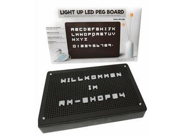 Veiling - Light Up LED PEG Board Letterbord met LED Verlicht beschikbaar voor biedingen