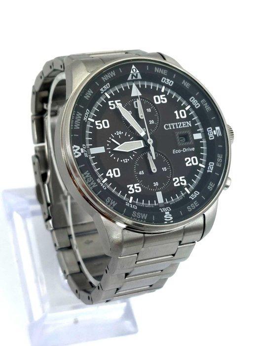 Citizen - Aviator Chronograph Eco-Drive - Zonder, Handtassen en Accessoires, Horloges | Heren