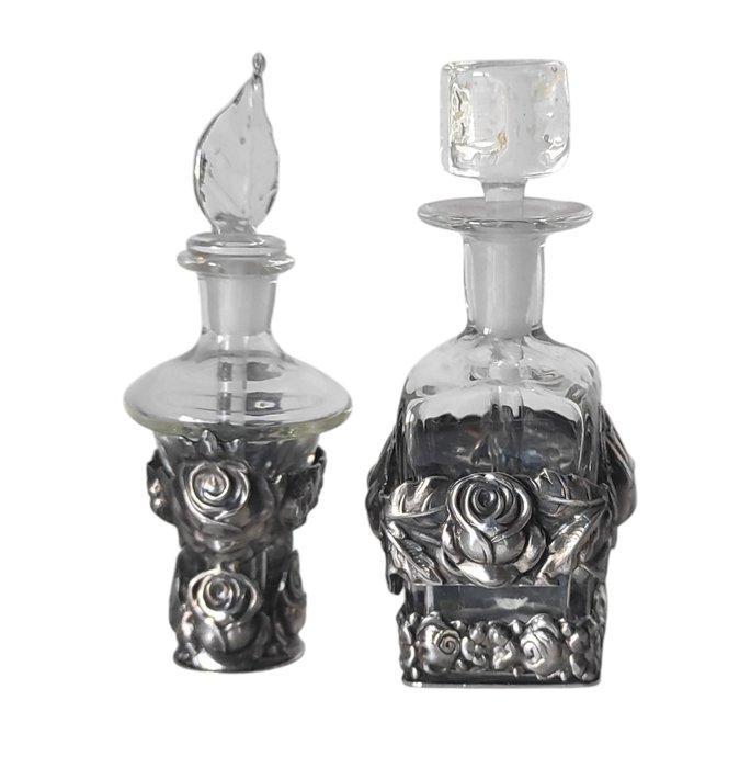 Parfumfles (2) - Argento 925 en Cristallo - Jugendstil, Antiek en Kunst, Curiosa en Brocante