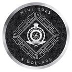 Niue. 2 Dollars 2025 1 oz Niue $2 NZD Bitcoin Silver Coin BU, Postzegels en Munten