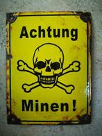 Emaille bord - Achtung Minen! - Emaille, Legering