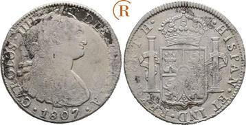 8 Reales Mexiko Stadt 1807 Th Mexiko: Carlos Iv, 1788-1808: beschikbaar voor biedingen