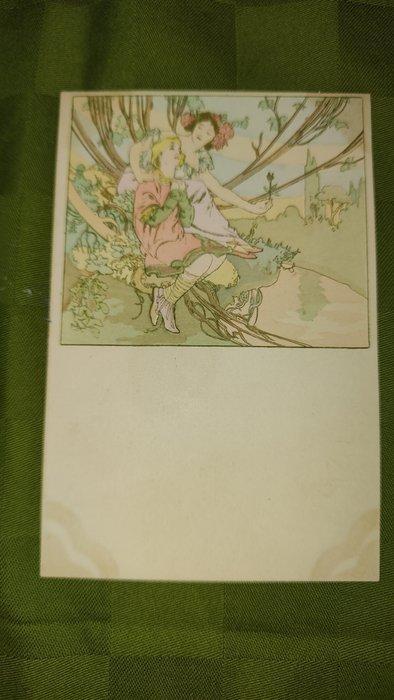 Mucha - Champenois - De eeuwen van de mens - Ansichtkaart -, Collections, Cartes postales | Étranger