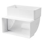 Kunststof verticale bocht 90° voor kanaal 220 x 90mm, Doe-het-zelf en Bouw, Verzenden, Nieuw