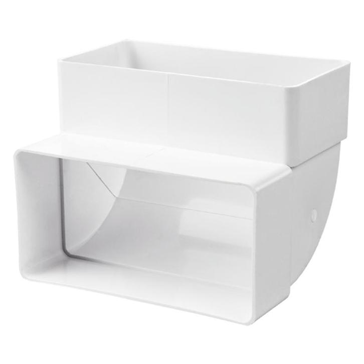 Kunststof verticale bocht 90° voor kanaal 220 x 90mm, Doe-het-zelf en Bouw, Ventilatie en Afzuiging, Nieuw, Verzenden