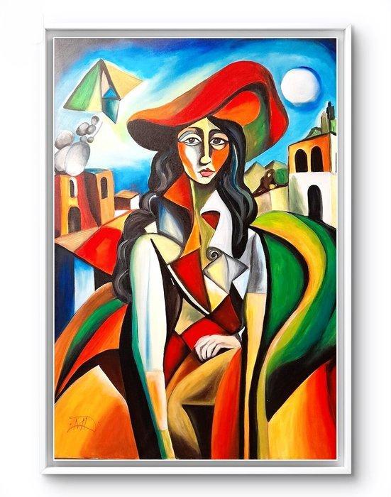 Denis Mihai - Mexican country girl, Antiquités & Art, Art | Peinture | Moderne