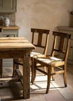 Stoel (2) - Walnoot, rietje, Antiek en Kunst