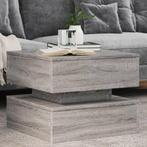 vidaXL Salontafel met LED-verlichting 50x50x40 cm grijs, Huis en Inrichting, Tafels | Salontafels, Verzenden, Nieuw