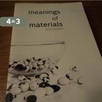 Meanings of materials 9789051550559 E. Karana, Boeken, Verzenden, Gelezen, E. Karana