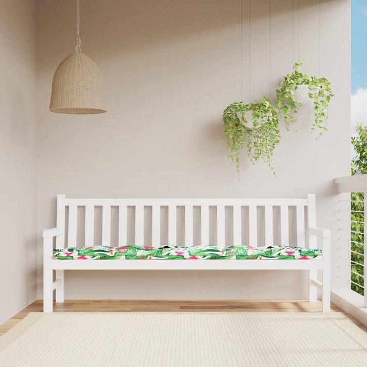 vidaXL Tuinbankkussen 200x50x7 cm stof meerkleurig, Huis en Inrichting, Woonaccessoires | Kussens, Nieuw, Verzenden