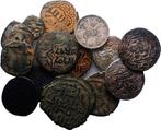 Islamitisch. Collection of 14 Bronze and Silver Coins Circa, Postzegels en Munten